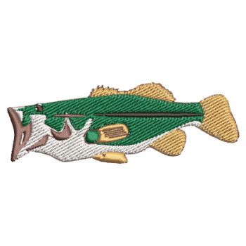Bass Fish Embroidery Design