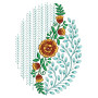 Beautiful Butta Embroidery Design