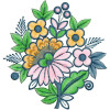 Beautiful Flower Embroidery Design 25696
