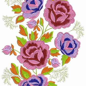 Beautiful Rose Flower Applique Design 26127
