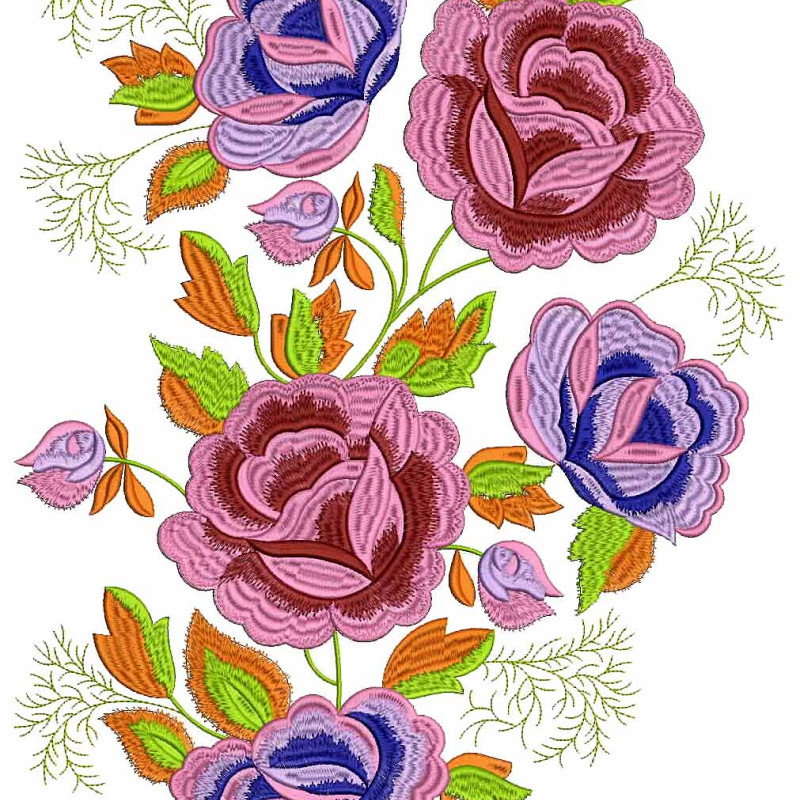 Beautiful Rose Flower Applique Design 26127