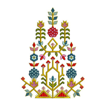 Beautiful Shadow Thread Type Applique Design 24984