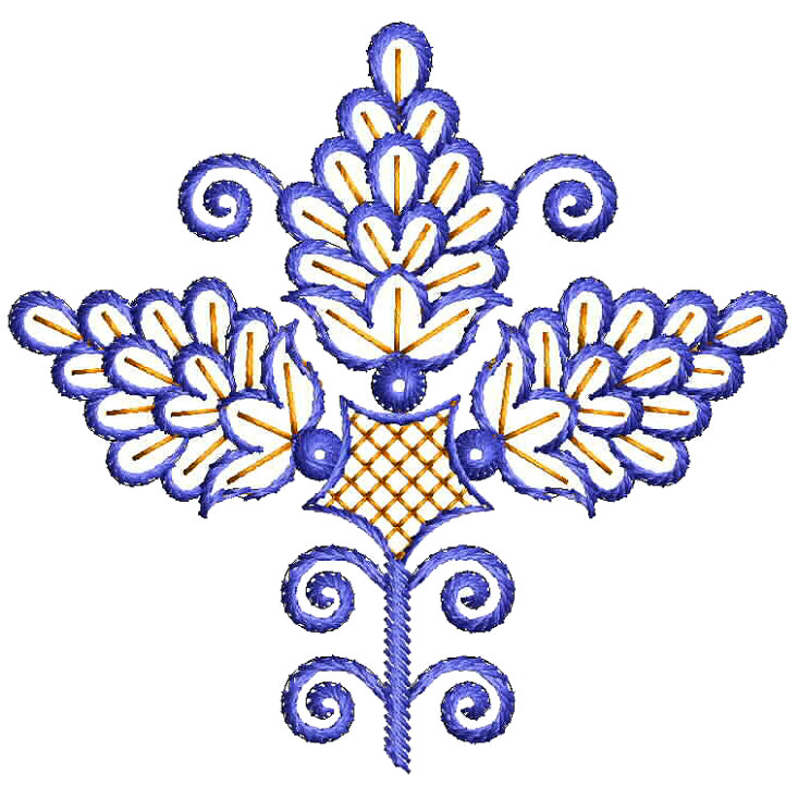 Applique Embroidery Design For Kurti 25978