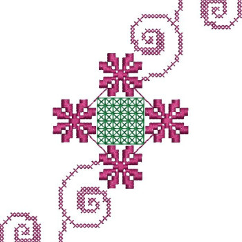 Bed Linen Embroidery Design 26230