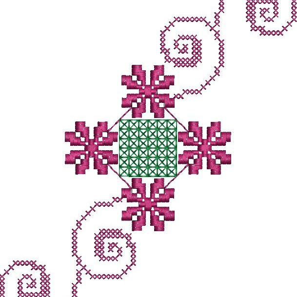 Bed Linen Embroidery Design 26230