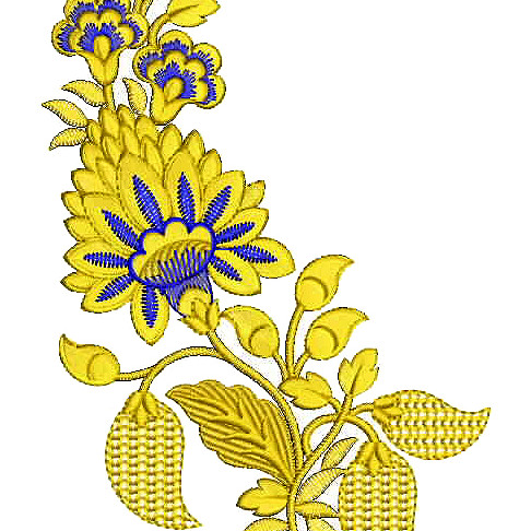 Bed Sheet Applique Embroidery Design 25489