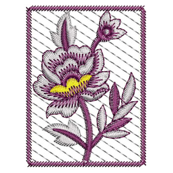 Big Flower Frame Applique Design 26141