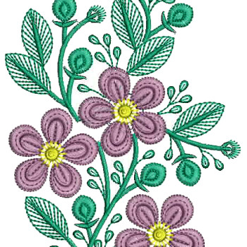 Birch Leaf Applique Embroidery Design 25855