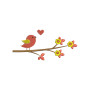 Bird With Branch Embroidery