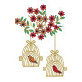Birds In Cages Embroidery Design