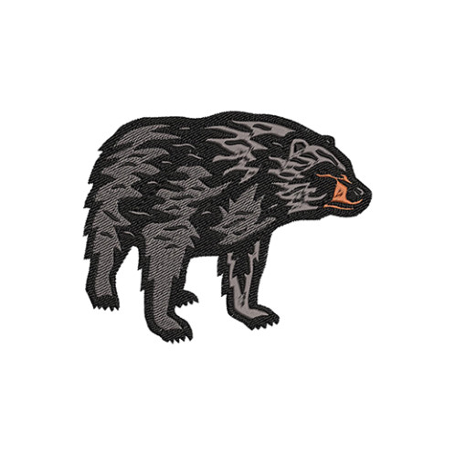 Black Bear Embroidery Design