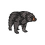 Black Bear Embroidery Design
