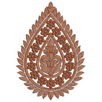 Blouse Back Applique Embroidery Design 24826