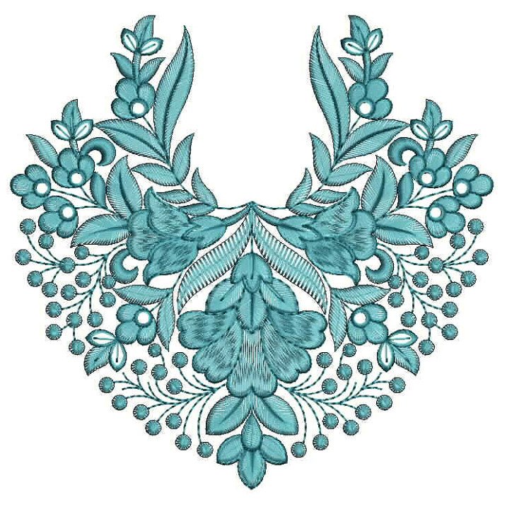 Blouse Back Patch Embroidery Design 25587