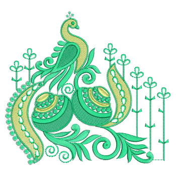 Blouse Embroidery Peacock Design