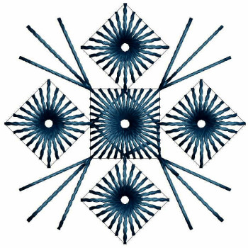 Machine Embroidery Applique Flower Design 25000