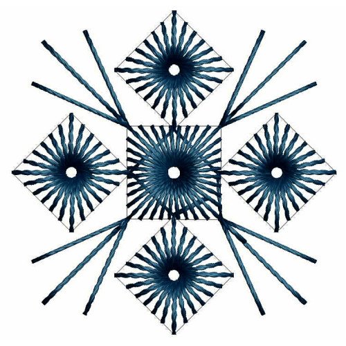 Machine Embroidery Applique Flower Design 25000