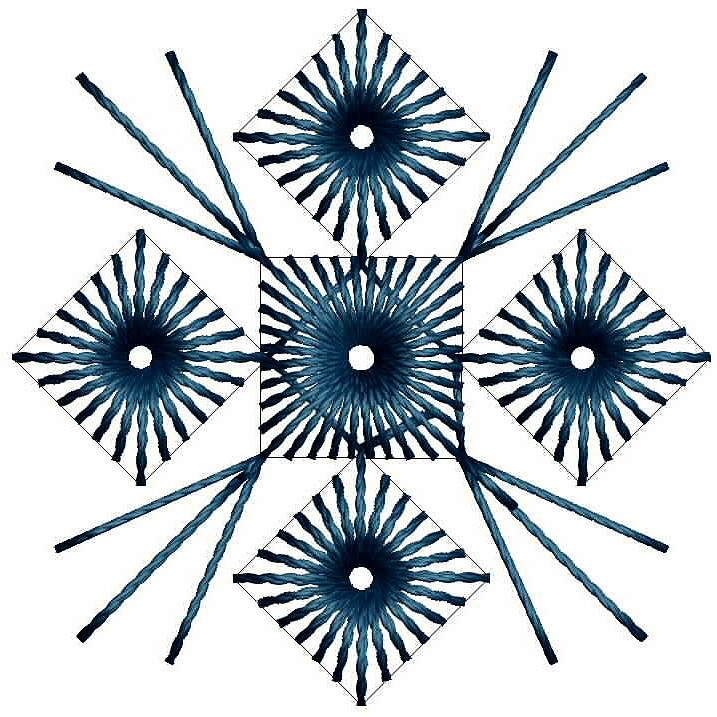 Machine Embroidery Applique Flower Design 25000