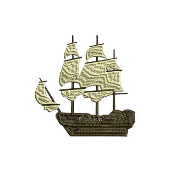 Boat Machine Embroidery Design