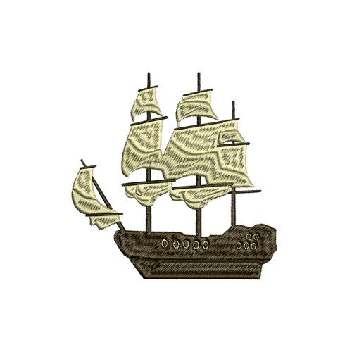 Boat Machine Embroidery Design