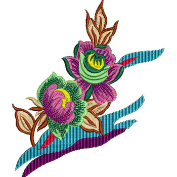 Bohemian Flower Embroidery Design