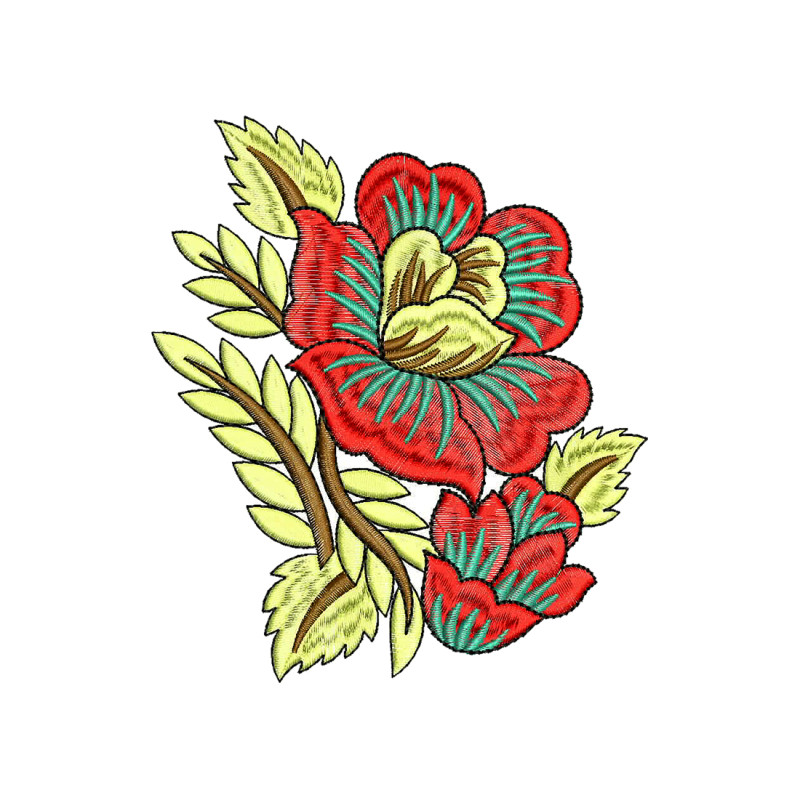 Boot Cut Pants Fashion Embroidery Design