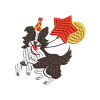 Border Collie Embroidery Design