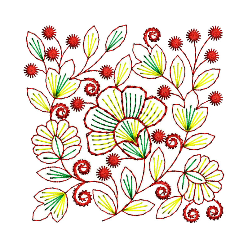 Bouquet Of Flowers Machine Embroidery Design