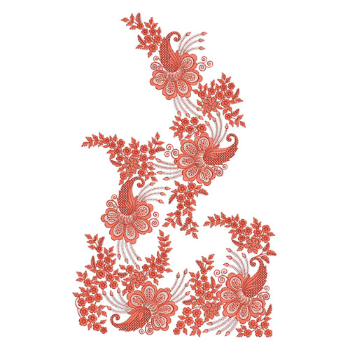 Bouquet Of Paisley Embroidery