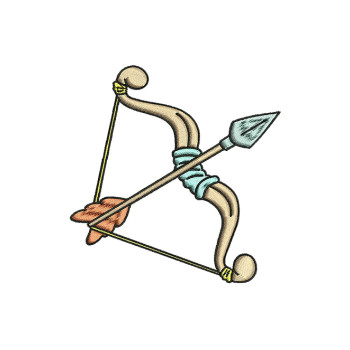 Bow And Arrow Embroidery Design