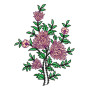 Branch Of Pink Flowers Embroidery Applique