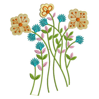 Brazilian Embroidery Design Flowers