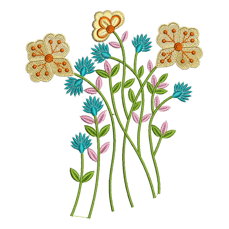 Brazilian Embroidery Design Flowers