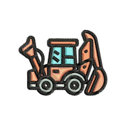 Bulldozer Embroidery Design