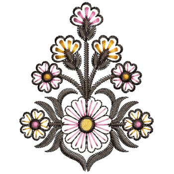 Bunch Of Flower Embroidery Applique 26134