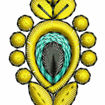 Butta Embroidery Design 25562