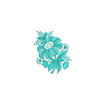 Butta Flower Embroidery Design