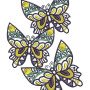 Butterfly Applique Embroidery Design 25059