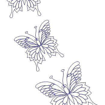 Butterfly Applique Machine Embroidery Design 25987
