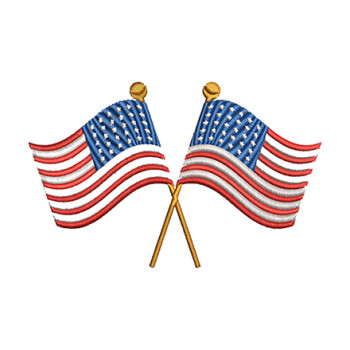 American Flag Embroidery Design