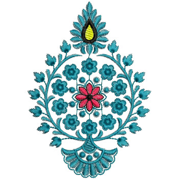 C Pallu Butta Embroidery