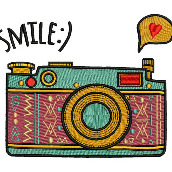 Camera Embroidery Design
