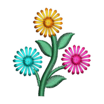 Capucine Style Applique Embroidery Design 25157