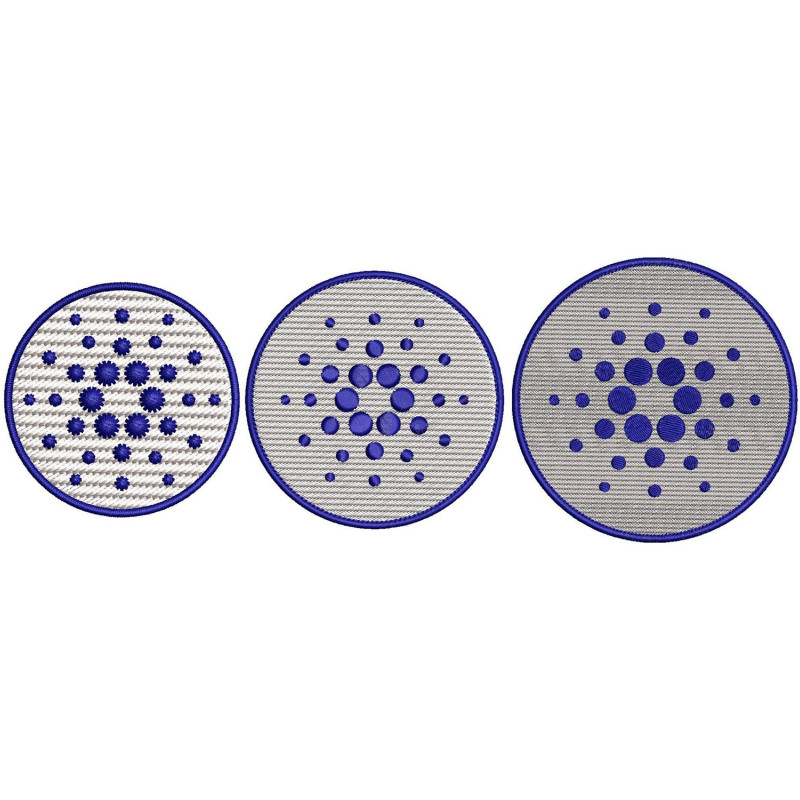 Cardano Ada Crypto Coin Embroidery Design