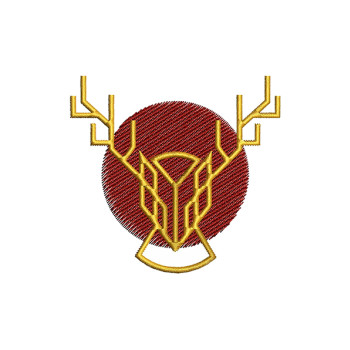 Celtic Dear Head Logo Embroidery