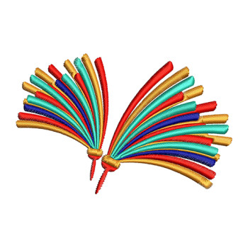 Cheer Pom Poms Embroidery