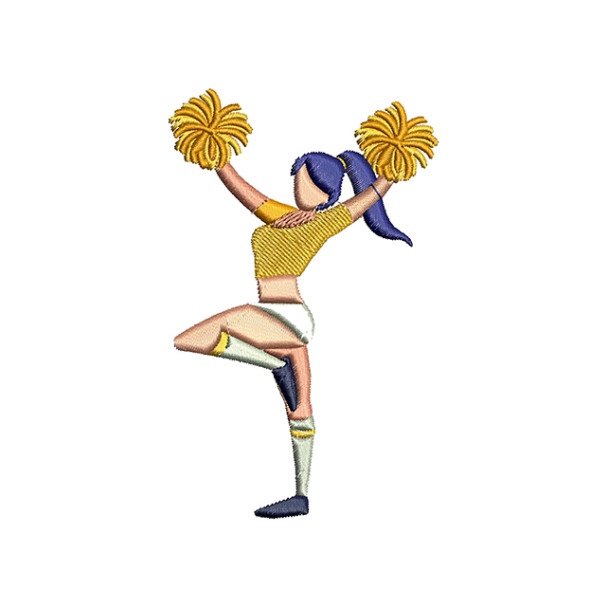Cheerleading Embroidery Design