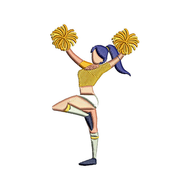 Cheerleading Embroidery Design