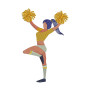 Cheerleader Silhouette Machine Embroidery Design