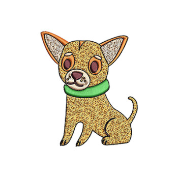 Chihuahua Embroidery Design